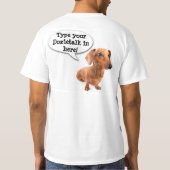 DT# 22789108Aangepast, glad doxie T-shirt met glad (Achterkant)