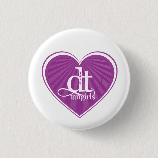 DT Fangirls (Heart Paarse Button) Ronde Button 3,2 Cm (Voorkant)