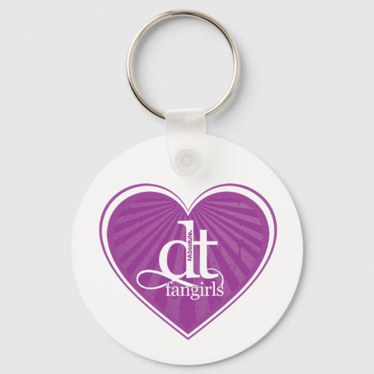 DT Fangirls (Paarse Hart Sleutelhanger) Sleutelhanger (Voorkant)