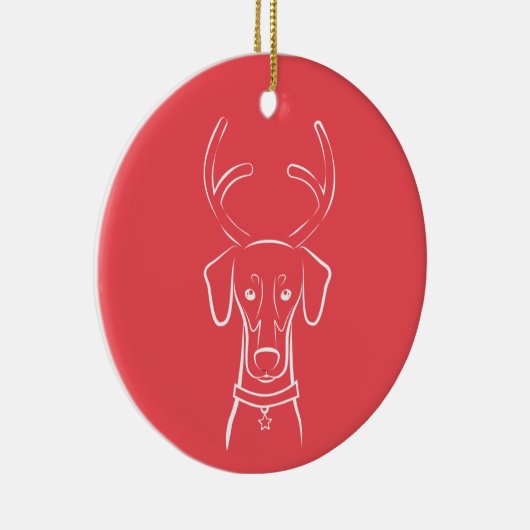 DTDR Holiday Ornament - Natural Doberman (Rechts)