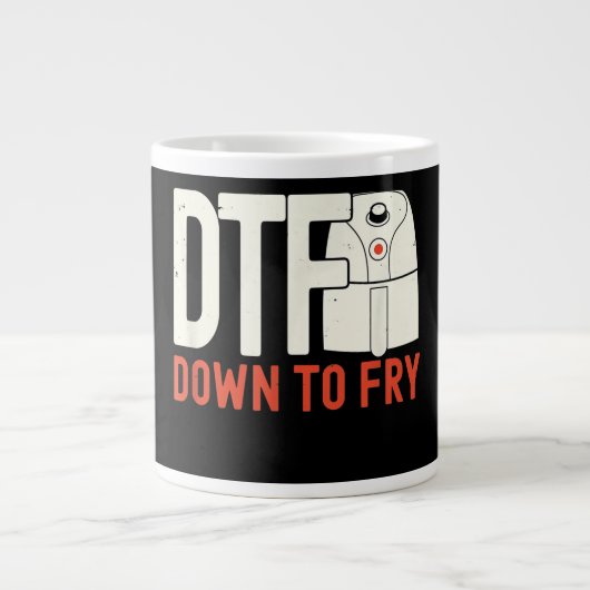 DTF Dowl om te bakken| Chicken Retro Gift Grote Koffiekop (Voorkant)