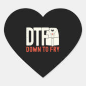 DTF Dowl om te bakken| Chicken Retro Gift Hart Sticker (Voorkant)