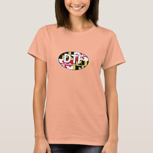 DTF Downtown Frederick Maryland Flag Burnout Shirt (Voorkant)