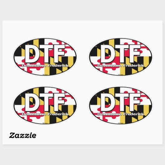 DTF Maryland Vlag Decal Ovale Sticker (Vel)