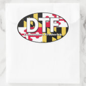 DTF Maryland Vlag Decal Ovale Sticker (Tas)