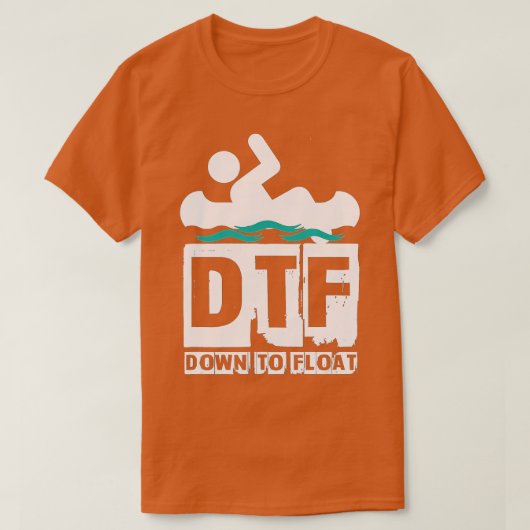 DTF naar beneden - Funny Canoe River Rafting T-shirt (Design voorkant)