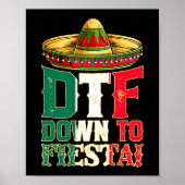 DTF naar Fiesta Mexico Cinco de Mayo Mannen Mexico Poster (Voorkant)