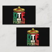 DTF naar Fiesta Mexico Cinco de Mayo Mannen Mexico Visitekaartje (Voorkant / Achterkant)