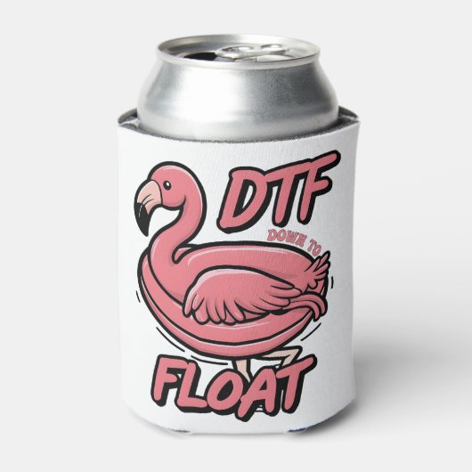 DTF naar Float Grappige Zomer Flammingo Vogel Blikjeskoeler (Blikje Voorkant)