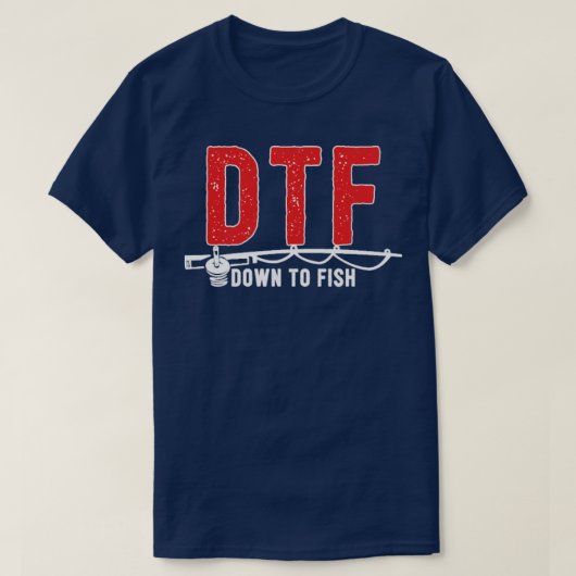 DTF neer aan Vis Grappig Vist Camping Travel T-shirt (Design voorkant)