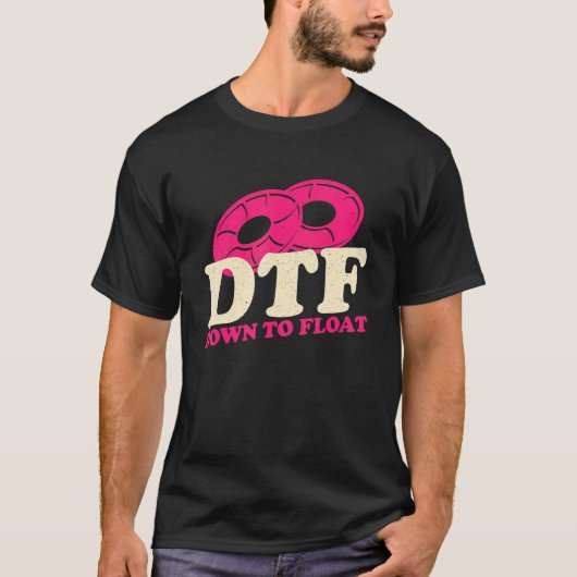 DTF neer aan Vloeiende Apparel T-shirt (Voorkant)