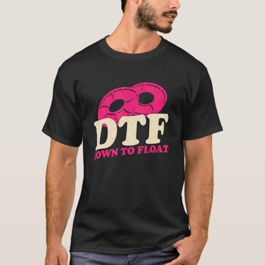 DTF neer aan Vloeiende Apparel T-shirt (Voorkant)