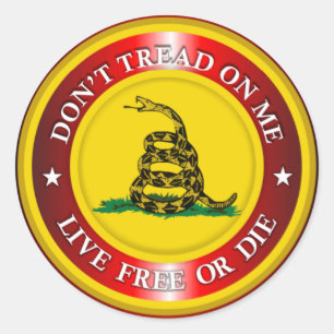 DTOM - Live Free of Die 2 (koper) Ronde Sticker