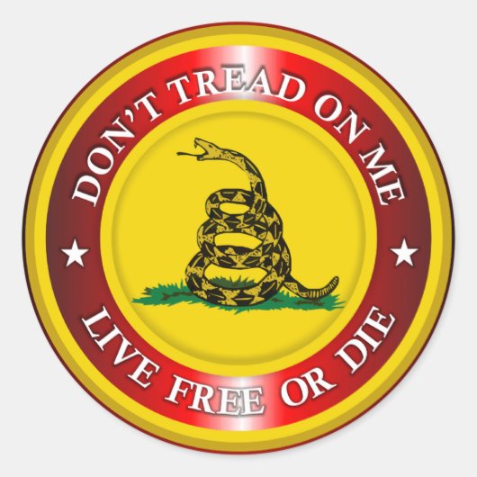 DTOM - Live Free of Die 2 (koper) Ronde Sticker (Voorkant)