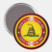 DTOM - Live Free of Die 2 (rood) Magneet (Voorkant / Achterkant)