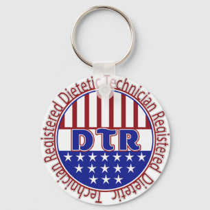 DTR-diëtische technicus, geregistreerd PATRIOTISCH Sleutelhanger