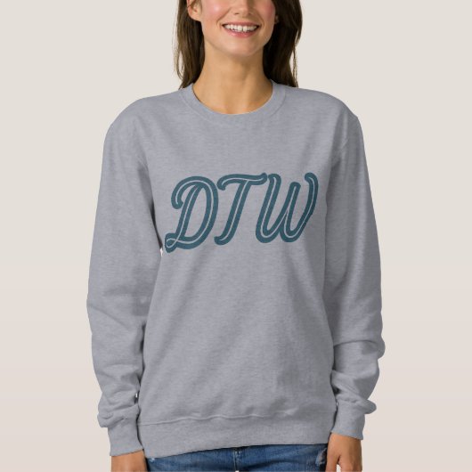 DTW Detroit Airport Code – Michigan Travel Gift Trui (Voorkant)