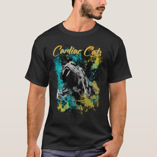 DTWD Cardiale katten Verf Splatter T-shirt (Voorkant)
