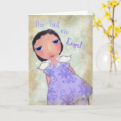 du bist ein Engel (u bent een engel) in het Duits Kaart (Gele Bloem)