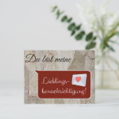 Du bist meine Lieblingsbenachrichtigung! Briefkaart (Staand voorkant)