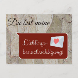 Du bist meine Lieblingsbenachrichtigung! Briefkaart