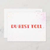 *Du bist toll.* Grußkarte Einfach so Feestdagenkaart (Voorkant / Achterkant)