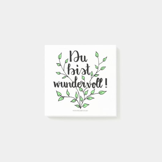 Du bist wundervoll Klebezettel Post-it® Notes (Voorkant)