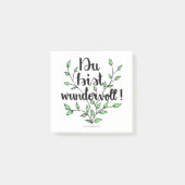 Du bist wundervoll Post-it Klebezettel Post-it® Notes (Voorkant)