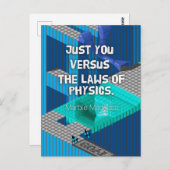 Du gegen die Physik – Marble Madness Postkarte Briefkaart (Voorkant / Achterkant)