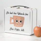 Du hast drei Wünsche frei. Drei Kaffee, bitte. (In situ)