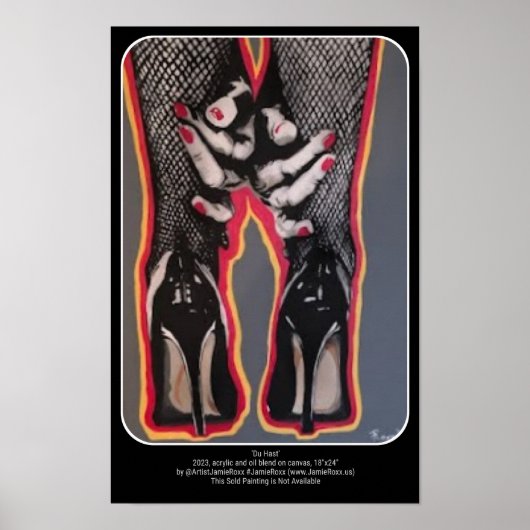 'Du Hast'-schildering op een  Poster (Voorkant)