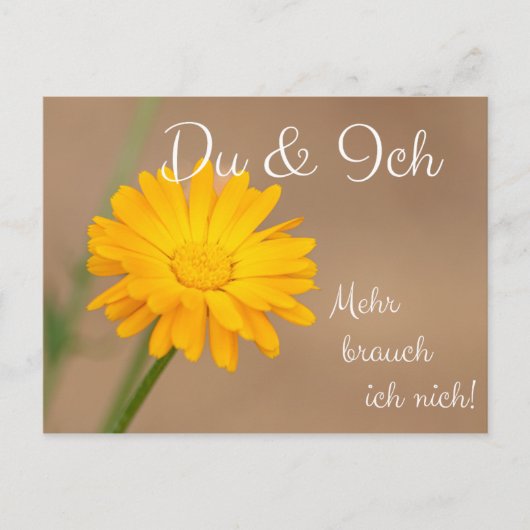 Du & Ich! Mehr brauch ich nich! Briefkaart (Voorkant)