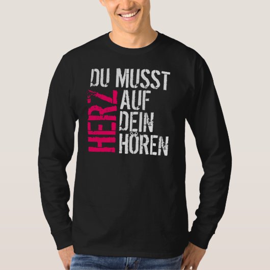 Du Musst Herz T-shirt (Voorkant)