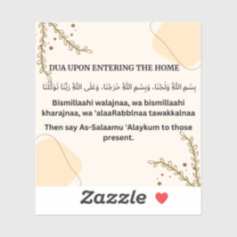 DUA BIJ BINNENKOMST IN DE WONING STICKER