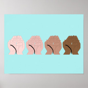 Dua Hands met Tasbih - Islamitische Prayer Hands Poster