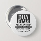 Dua hoort alle negativiteit ronde button 7,6 cm (Voorkant /achterkant)