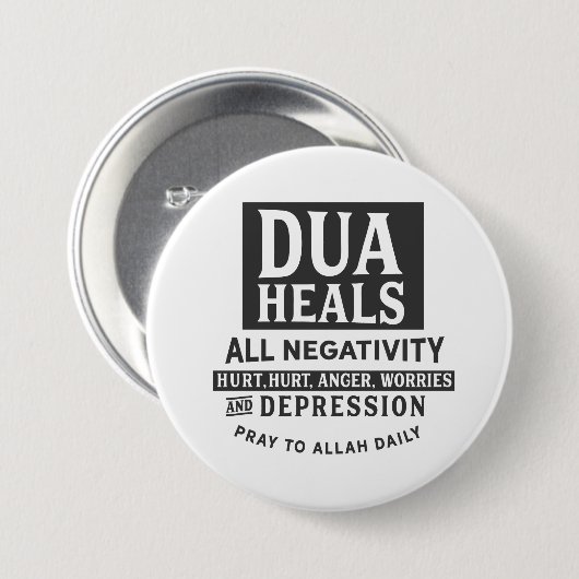 Dua hoort alle negativiteit ronde button 7,6 cm (Voorkant /achterkant)