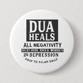 Dua hoort alle negativiteit ronde button 7,6 cm (Voorkant)
