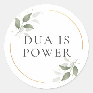 Dua is macht ronde sticker