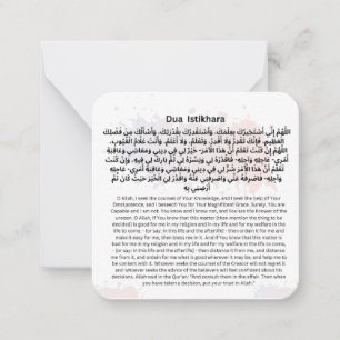 Dua Istikhara Dagelijks Adhkar Notitiekaartje