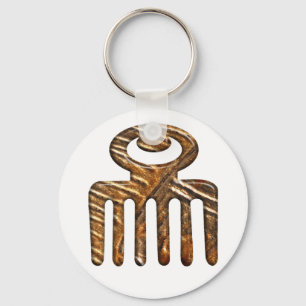 Duafe.African Adinkra-symbool Sleutelhanger