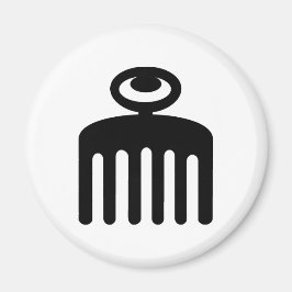 Duafe | Symbool Adinkra voor Feminine Beauty Magneet