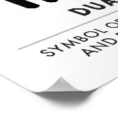 Duafe | Symbool Adinkra voor Feminine Beauty Poster (Hoek)