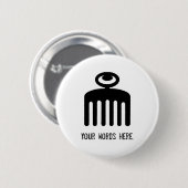 Duafe | Symbool Adinkra voor Feminine Beauty Ronde Button 5,7 Cm (Voorkant /achterkant)
