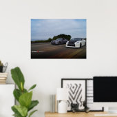 "Dual" 2 Nissan R35 op PCH Poster (Thuiskantoor)