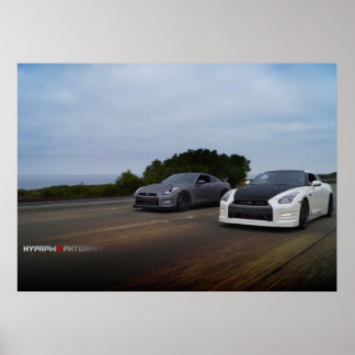 "Dual" 2 Nissan R35 op PCH Poster