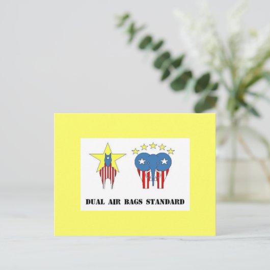 DUAL AIR BAGS STANDARD BRIEFKAART DEMOCRAT (Staand voorkant)