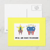 DUAL AIR BAGS STANDARD BRIEFKAART DEMOCRAT (Voorkant / Achterkant)