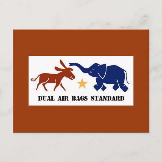 DUAL AIR BAGS STANDARD BRIEFKAART DEMOCRAT (Voorkant)