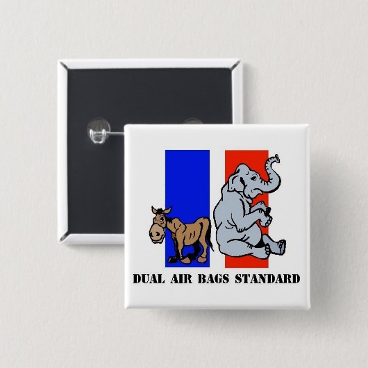 DUAL AIR BAGS STANDARD POLITIEKE BUTTON DEMOCRAT (Voorkant /achterkant)